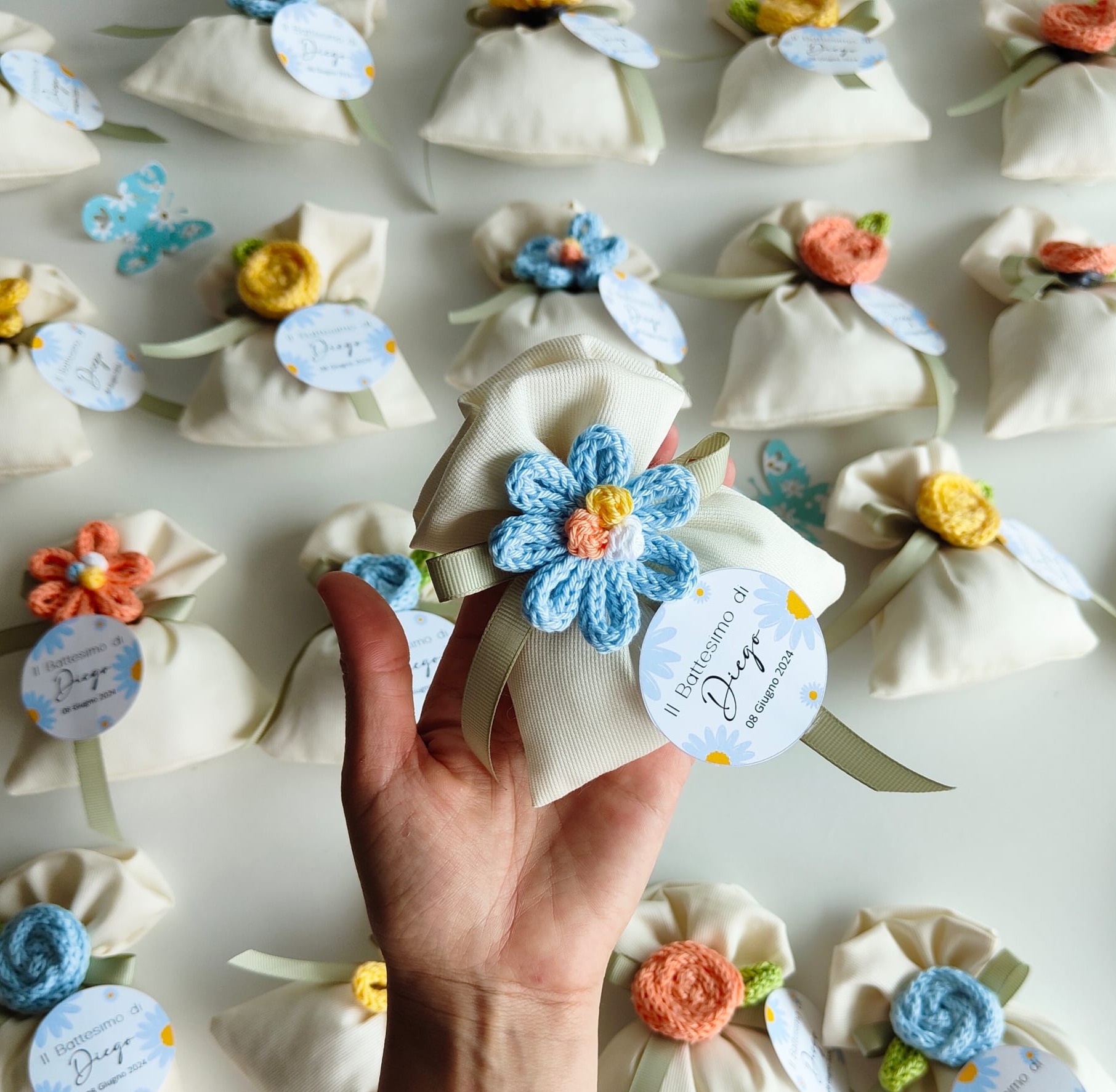 Sacchetto porta confetti con calamita - immagine 4